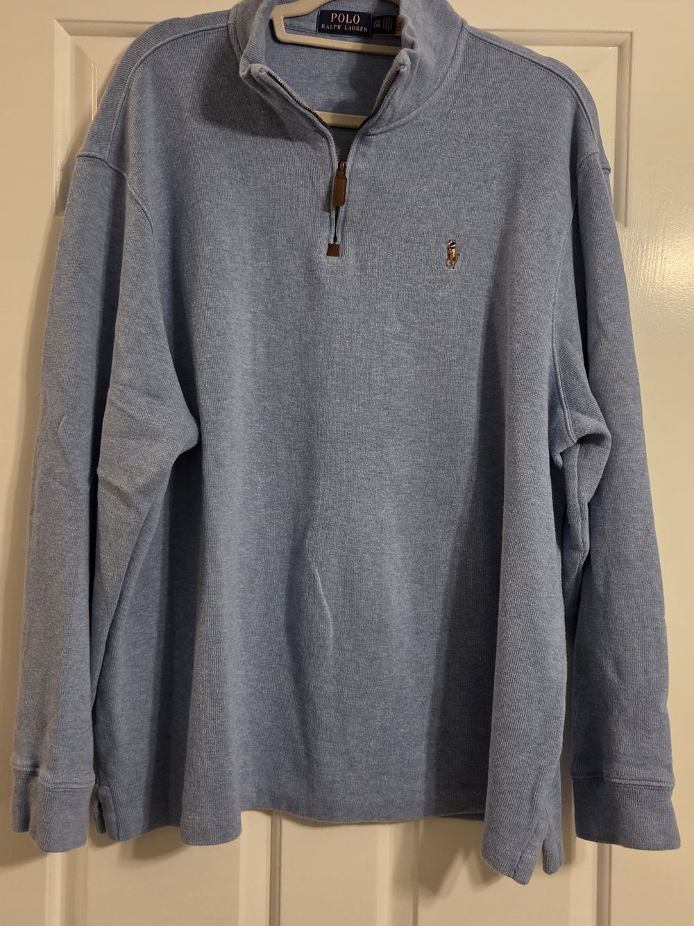 Polo Ralph Lauren Estate-Rib Quarter-Zip Pullover - XXL / 2XL Blue